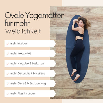 Wie eine ovale Yogamatte deine Weiblichkeit unterstützt
