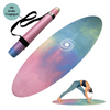 Ovale Yogamatte Rainbow von Yogalaxy mit Tragegurt