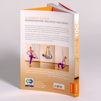 Aerial Yoga Buch Rückseite Skorpio Verlag Yogalaxy 