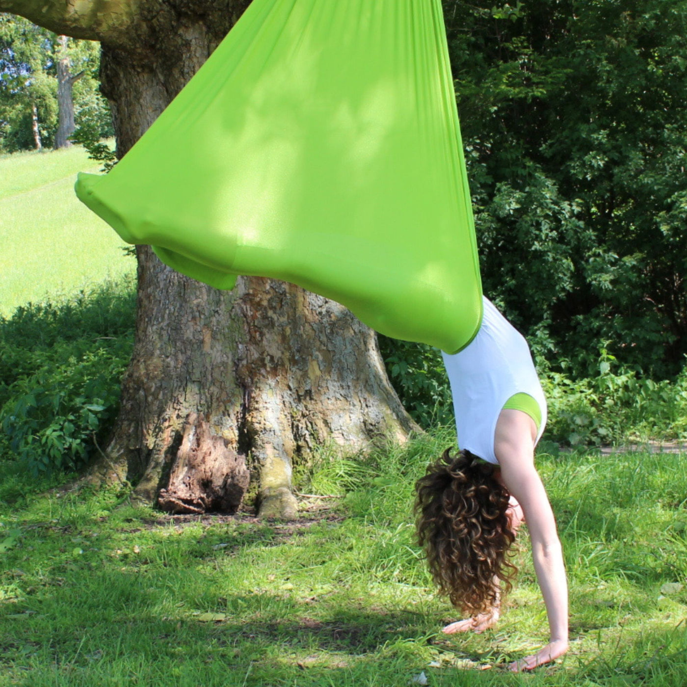 Aerial Yoga Tuch grün - Yogalaxy