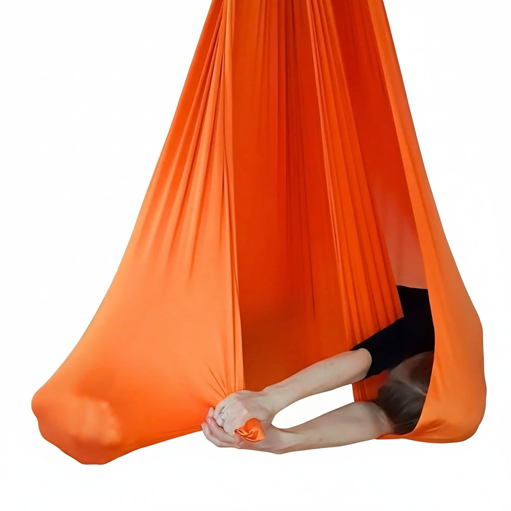 yoga hängematte kaufen Aerial Yoga Tuch, Orange, inkl. Aufhängung & Anleitung, Original, SGS getestet