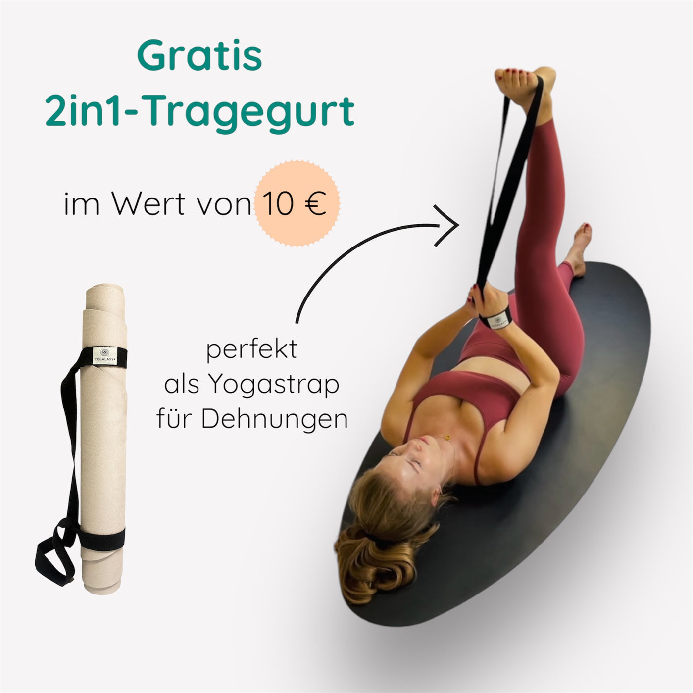 Gratis Tragegurt von Yogalaxy zu jeder Yogamatte