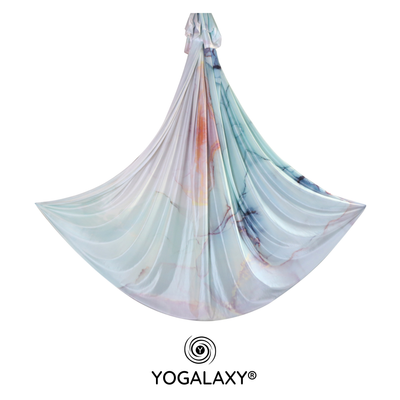 Aerial Yoga Hammock - Green Marbled - stretchable in width and length