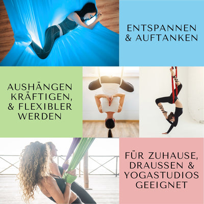 Mit Aerial Yoga Tüchern entspannen und auftangen 