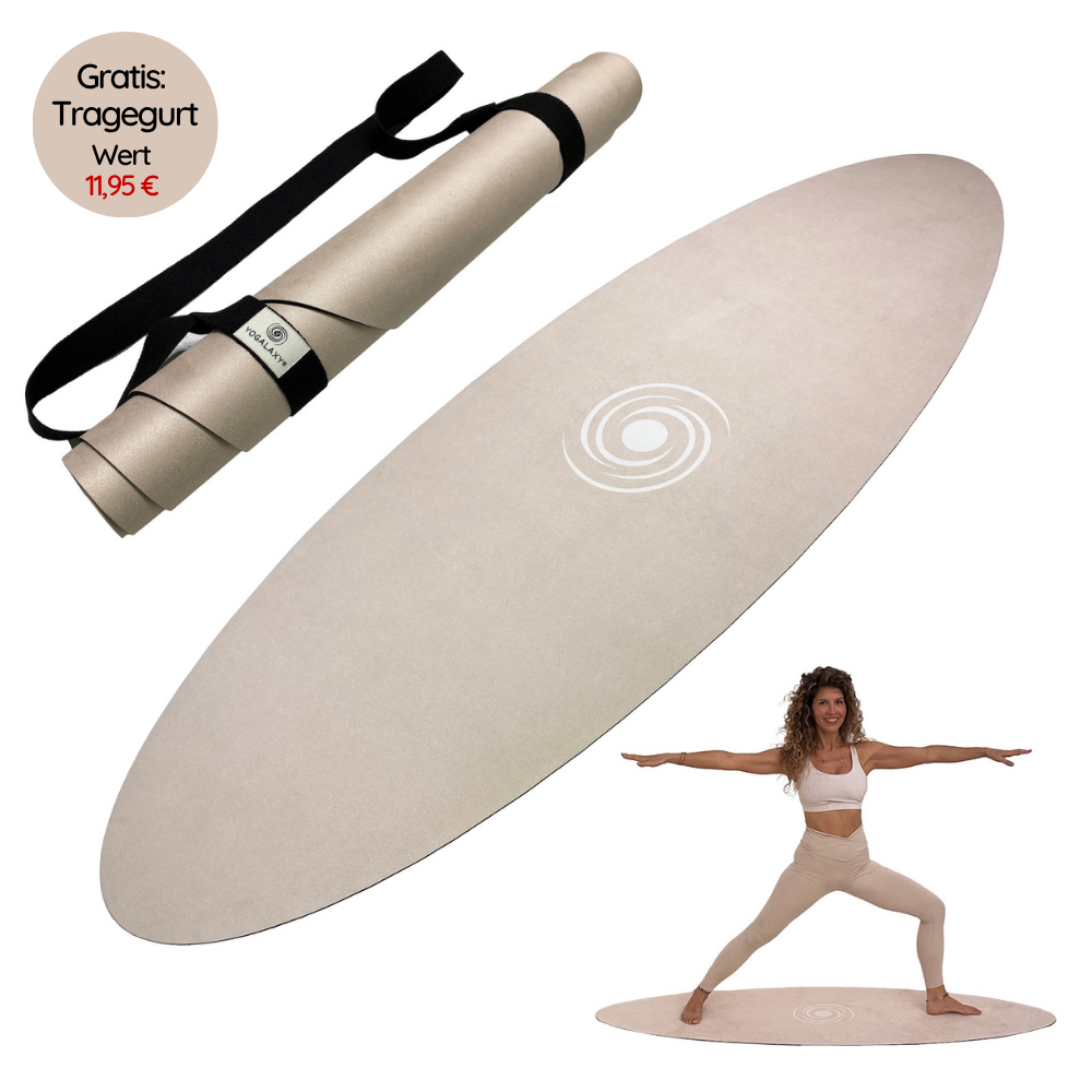 ABREEZE Runde Yogamatte Mit Blumenmuster – 120cm, Rutschfest, Naturkautschuk, Für Meditation & Pilates