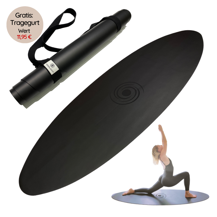 Yogamatte Inkl. Gratis Schaumstoffrolle – Rutschfest, 5 Mm, Mit Tragegurt, Von Davina