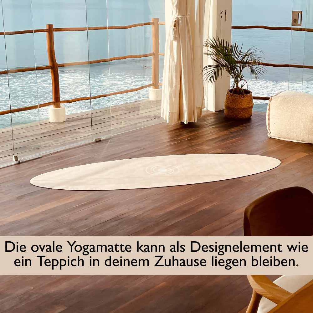 Ovale Yogamatte als Designelement