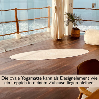 Ovale Yogamatte als Designelement