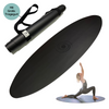 Ovale Yogamatte in schwarz von Yogalaxy mit gratis Tragegurt