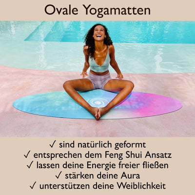 Ovale Yogamatten Yogalaxy sind natürlich geformt