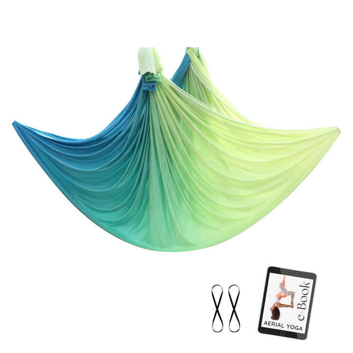 Aerial Yoga Tuch, Dschungel, inkl. Aufhängung & Anleitung, Original, SGS getestet