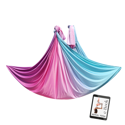 Aerial Yoga Tuch mit Farbverlauf Rainbow von Yogalaxy