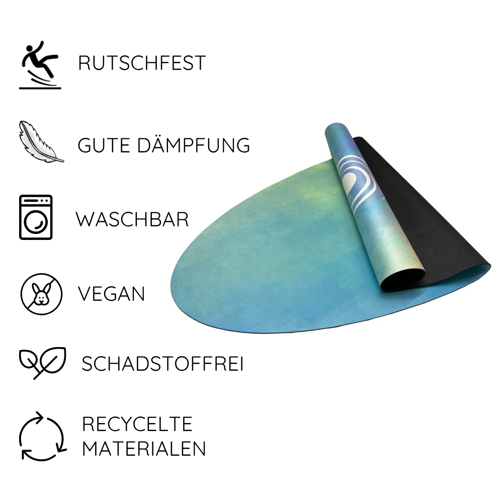 Yogalaxy Yogamatte mit Beschreibung Rainbow bunt
