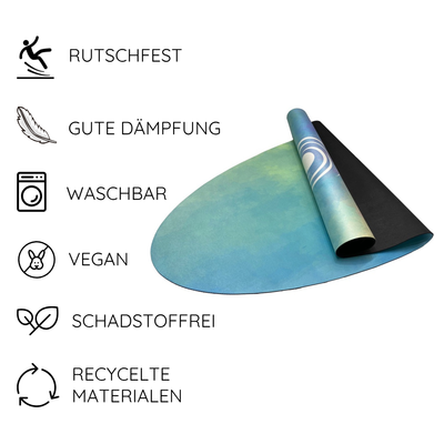Yogalaxy Yogamatte mit Beschreibung Rainbow bunt