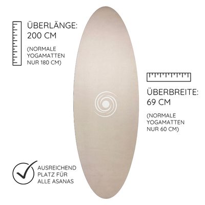 Yogalaxy Yogamatte mit Länge Breite Beige