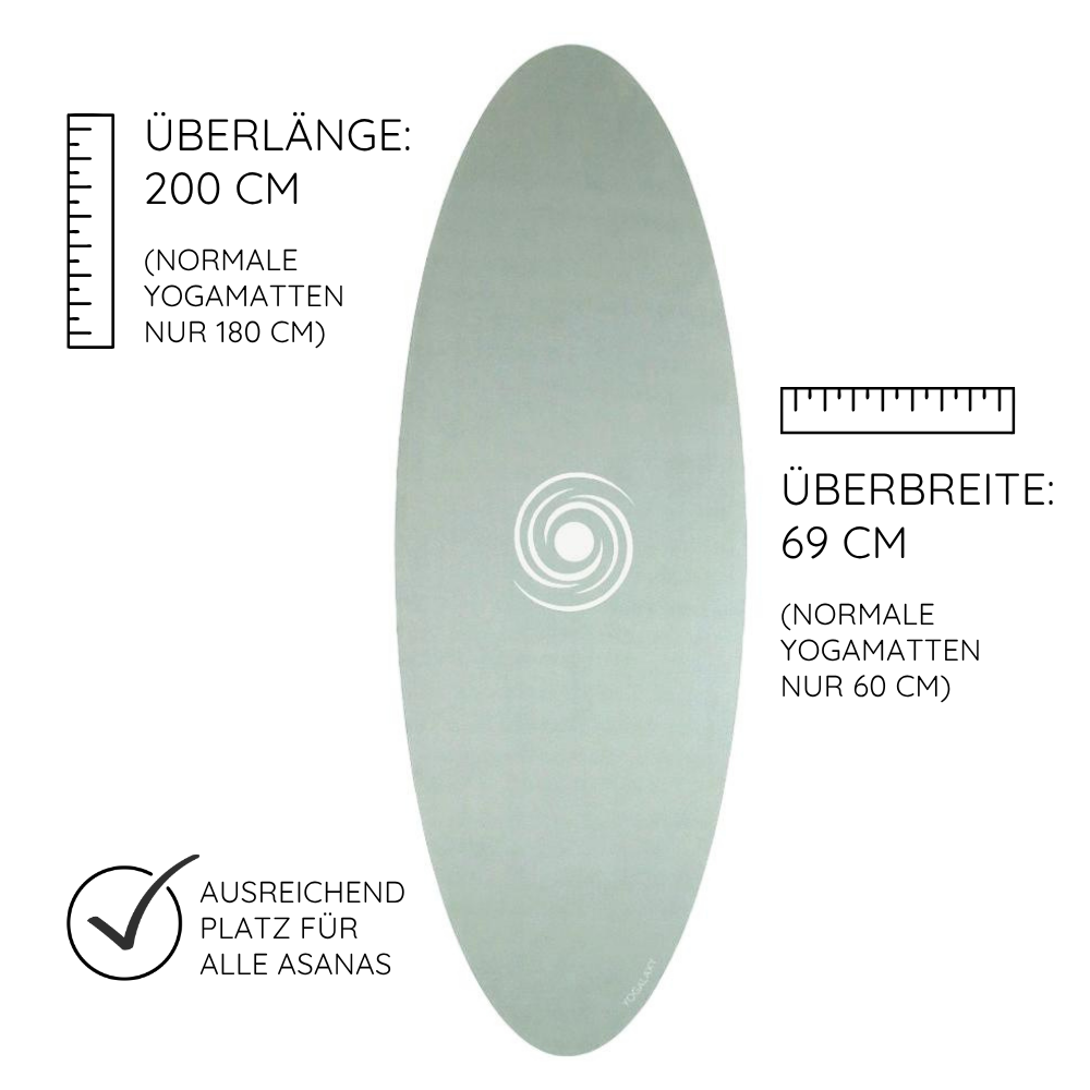 Yogalaxy Yogamatte mit Länge Salbei