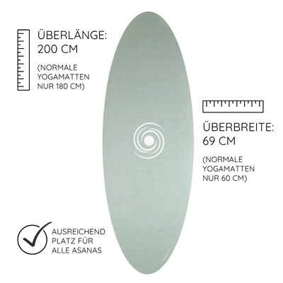 Yogalaxy Yogamatte mit Länge Salbei