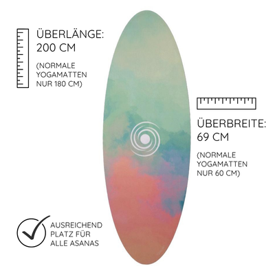 Yogalaxy Yogamatte mit Länge Breite Sunset Surfer