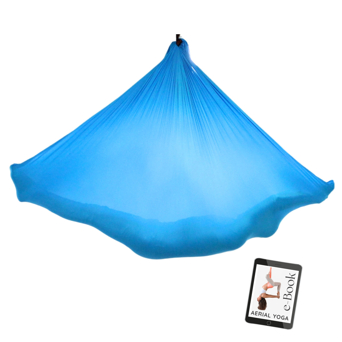Aerial Yoga Tuch in Himmelblau von Yogalaxy