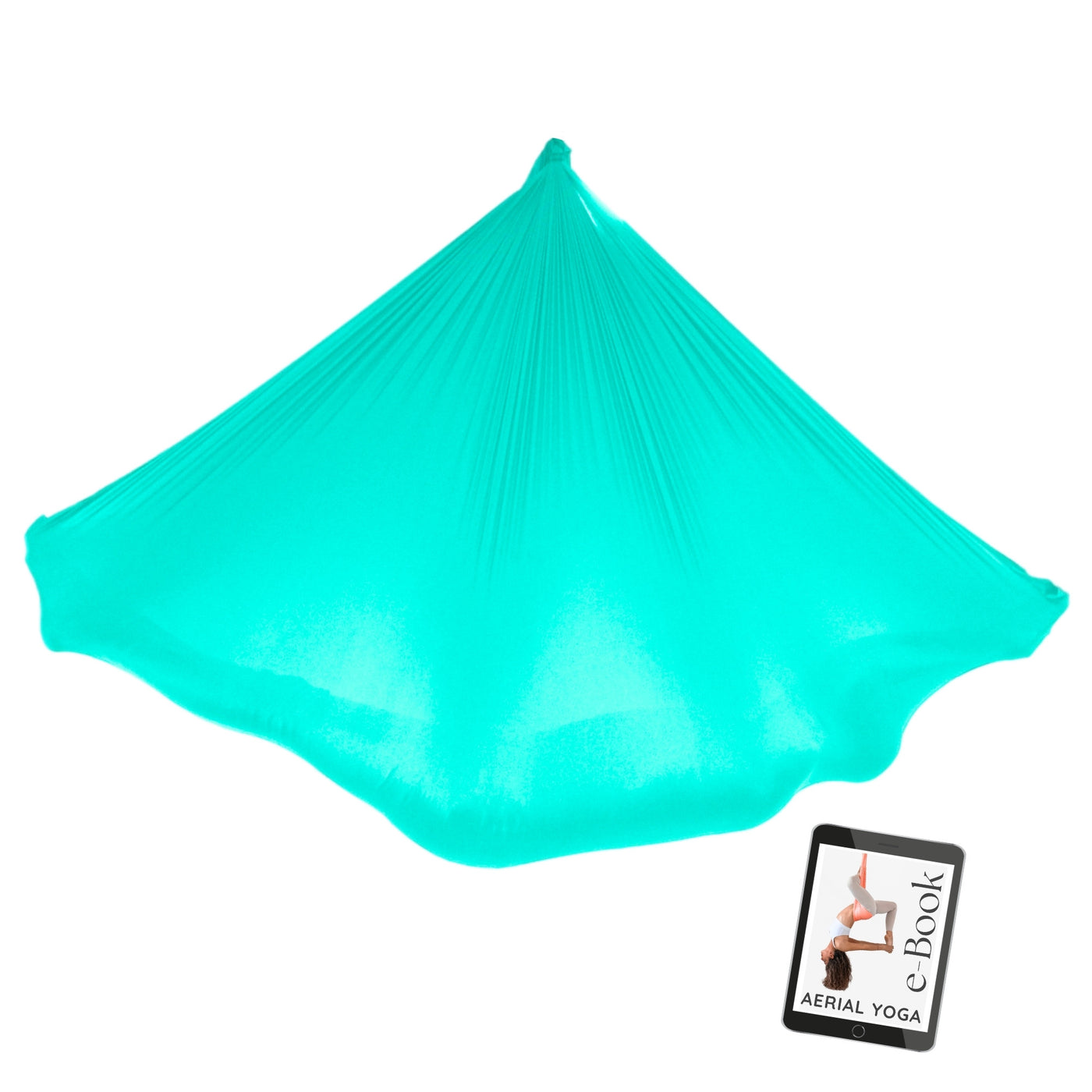 Aerial Yoga Tuch in Türkis von Yogalaxy