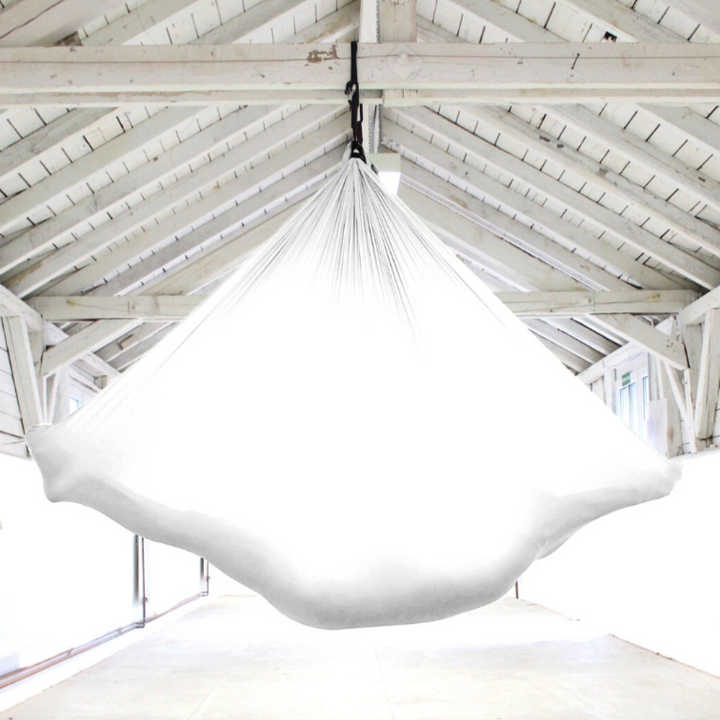 hängematte an die decke hängen Aerial Yoga Tuch, Yoga-Hängematte, Weiß, inkl. Aufhängung & Anleitung,  Original, SGS getestet