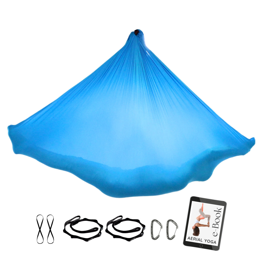 aerial yoga hängematte Tuch, Himmelblau, inkl. Aufhängung & Anleitung, Original, SGS getestet Carapax 2.0 Bikehelm von Shirts Transmission:SHIMANO GRX 11S