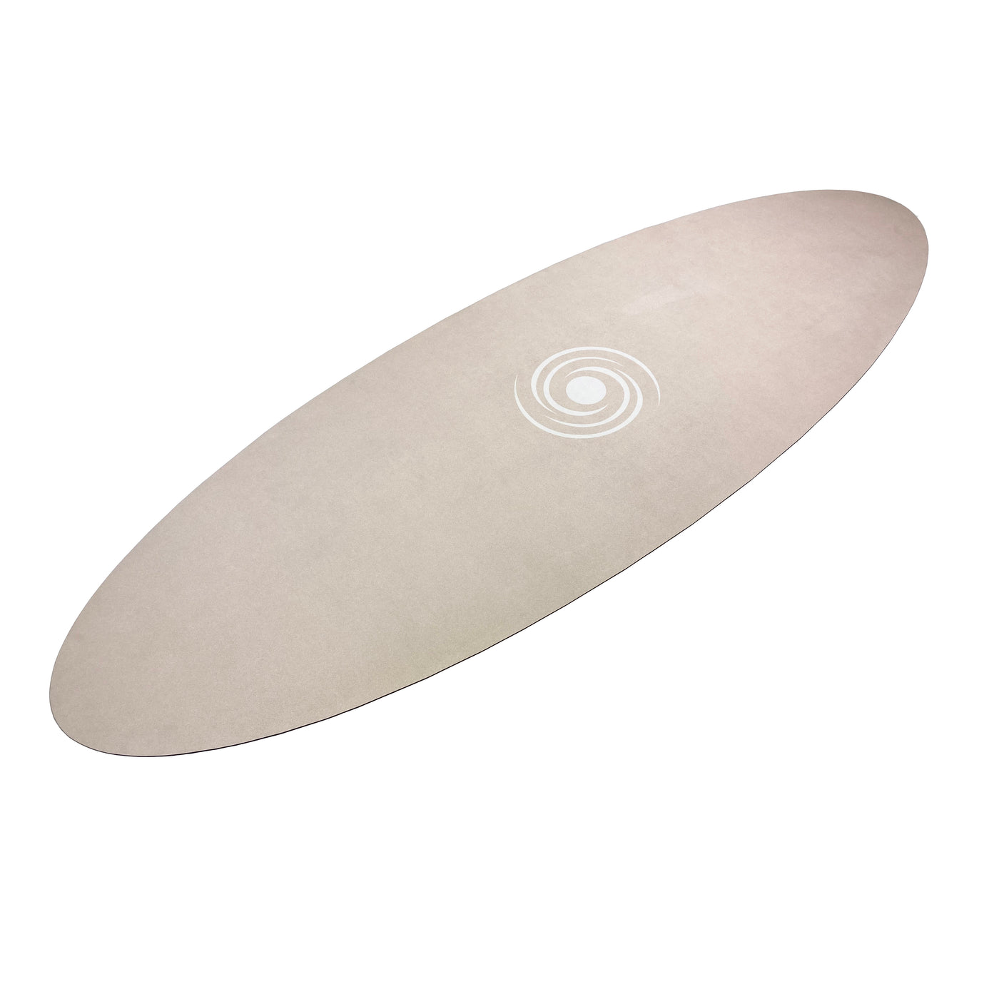 Ovale Yogamatte in Beige von Yogalaxy - Yogamatte im Surfbrettstil